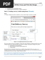 Lab 3 - HTML Form and Web Site Design: Task 1: Creating A Survey Website Using Forms