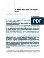 Los Límites de La Reforma Educativa en El Salvador: Jorge Werthein