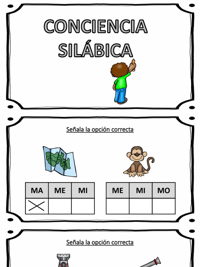 Actividades de Conciencia Silábica | PDF | Artes del Lenguaje y ...
