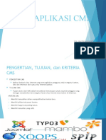 Fitur Aplikasi CMS: By: Rasih Anjarni