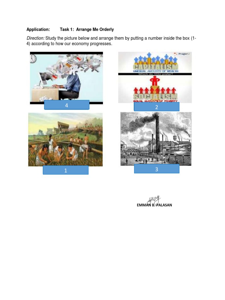 Arrange Economic Progression Steps | PDF