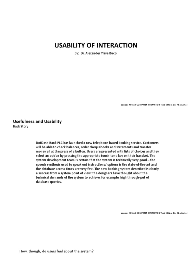 Usability Challenges in Banking Systems | PDF | Human–Computer ...
