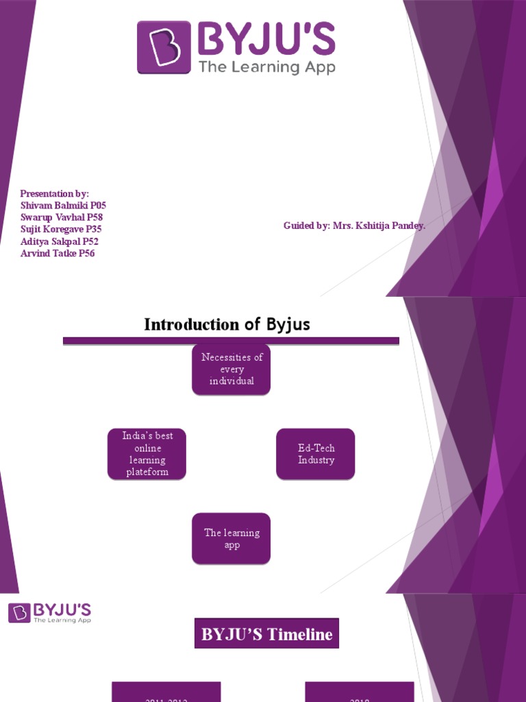 Byjus Learning App Presentation Pdf