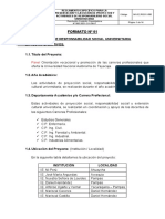 Formato #01: Proyecto DE Responsabilidad Social Universitaria Datos Informativos: 1.1. Título Del Proyecto