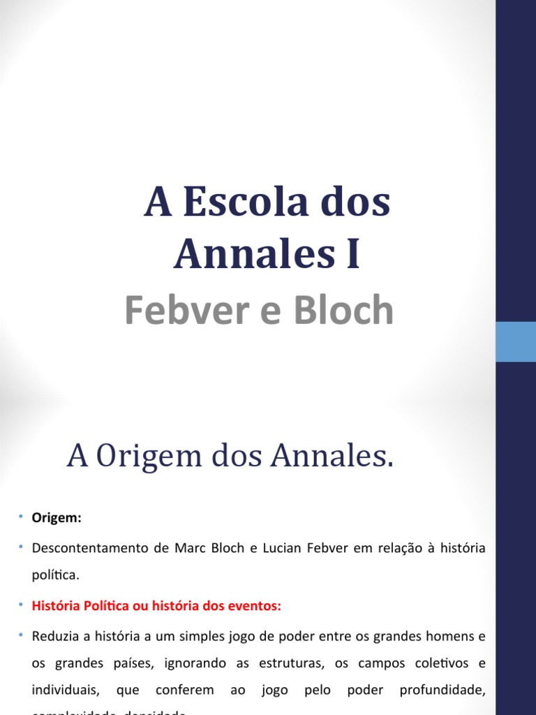 A Escola dos Annales: História e Inovação | PDF