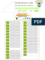 Lectura 5to Grado Hoja de Respuestas