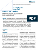 Optimal Photovoltaic Array Dynamic Reconfiguration Strategy Based on Direct Power Evaluation