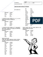 Singular and Plural of Nouns: NAME: - DATE: - / - /2017