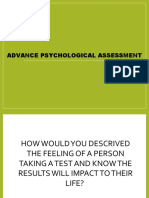Advance Psychological Assessment