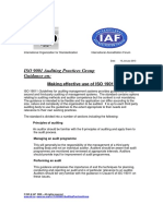 ISO 9001 Auditing Practices Group Guidance On:: Making Effective Use of ISO 19011