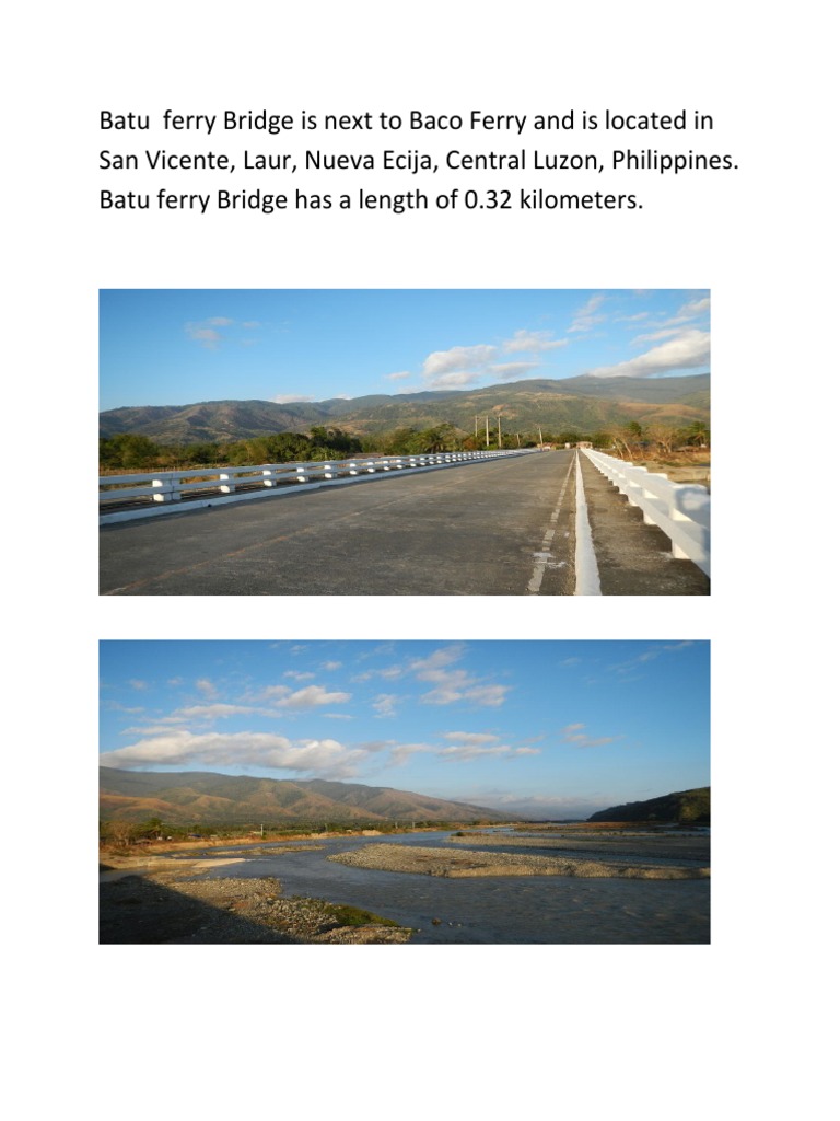Batu Ferry Bridge - Laur Nueva Ecija | PDF