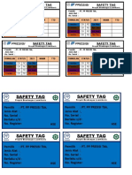 Safety Tag (Triwulan) Alat Ringan
