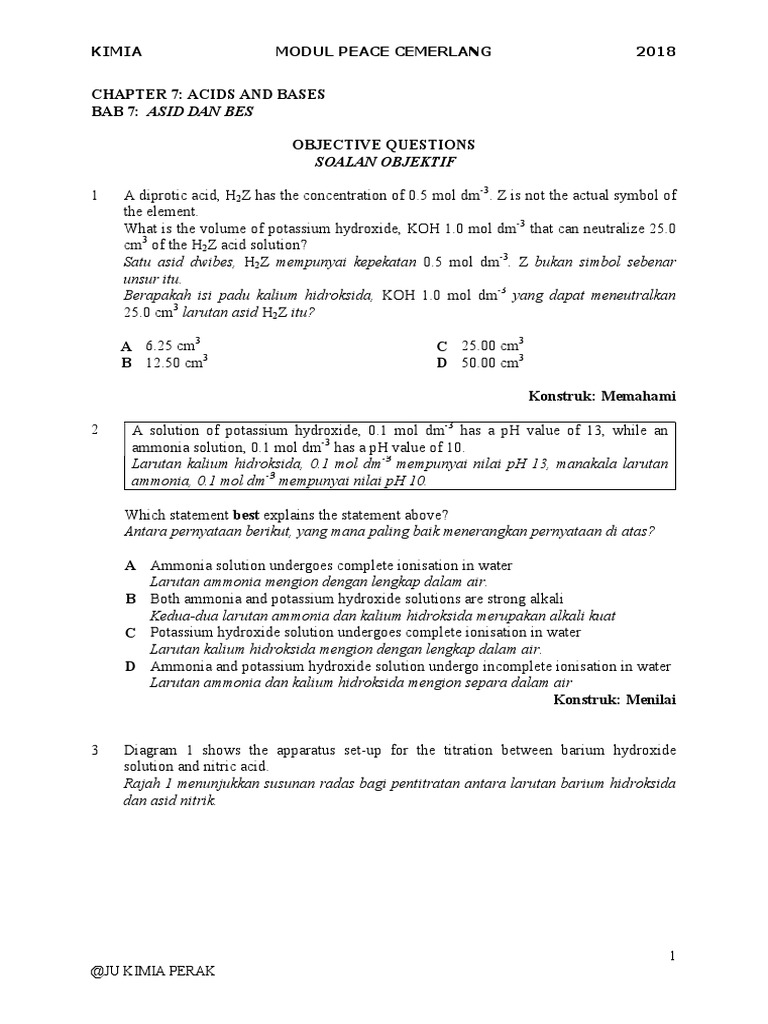 Soalan Asid Bes Pdf Ph Acid