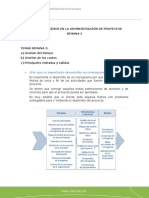 Materia: Procesos en La Administración de Proyectos Semana 5