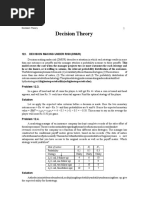 Decision Theory-Risk and Uncertainity