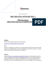 THE CREATIVE APTITUDE - Innovatia 2021 Copywriting