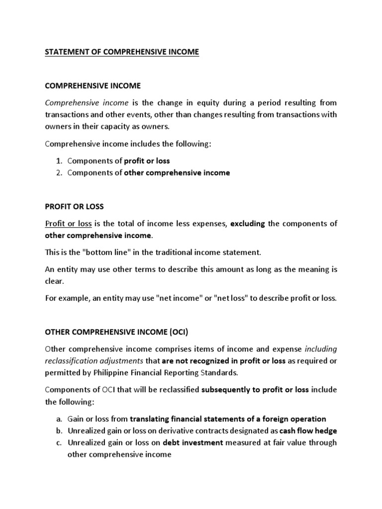 Understanding Comprehensive Income | PDF | Financial Capital | Equity ...