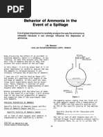 Behavior of Ammonia The Event of A Spillage