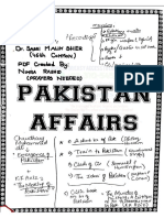 Pak Affairs Notes Handwritten