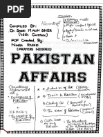 Pak Affairs Notes Handwritten