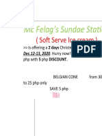 MC Felag's Sundae Station: Is Offering A 2 Days Christmas Promo From PHP With 5 PHP DISCOUNT