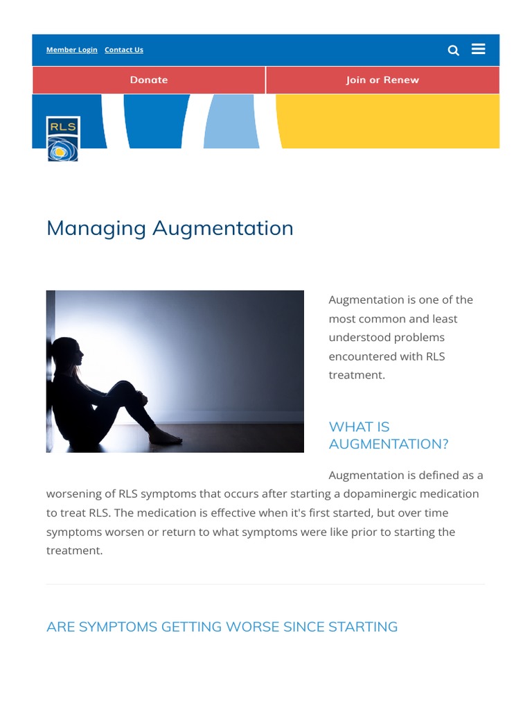 Managing Augmentation for RLS Care | PDF | Syndrome | Human Diseases ...
