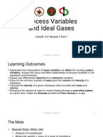 Process Variables and Ideal Gases: Cheme 101 Module 2 Part 1