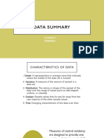 Data Summary: Lesson 4 Statistics