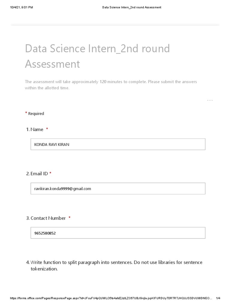 Data Science Intern - 2nd Round Assessment Final | PDF | Computing ...