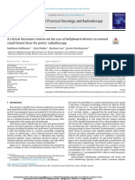 A Critical Literature Review On The Use of Bellyboard Devices To Control Small Bowel Dose For Pelvic Radiotherapy (2020)