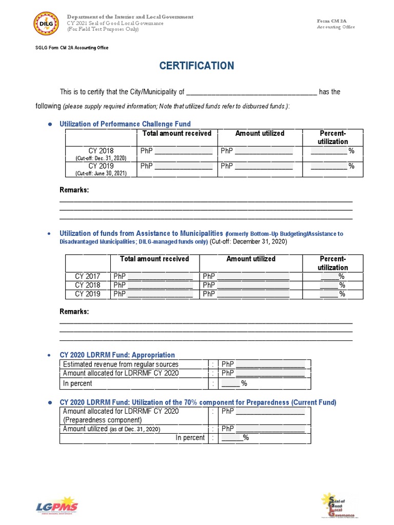 Certifications | PDF | Certification | Local Government