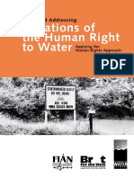 Violations of The Human Right To Water