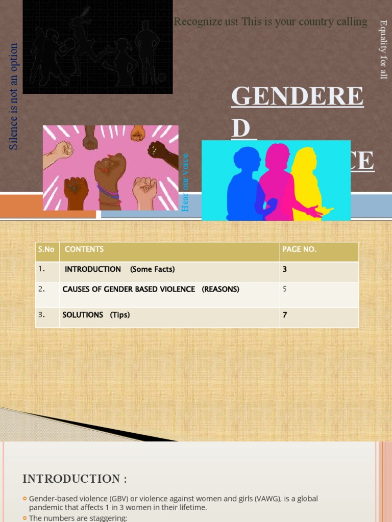 Gender-Based Violence: Causes and Solutions | PDF | Violence | Domestic ...