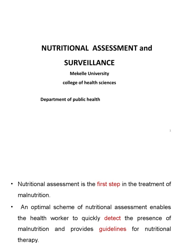 Nutritional Assment and Surveillance PDF