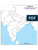 India Outline Map 1