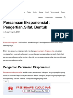 Persamaan Eksponensial - Pengertian, Sifat, Bentuk