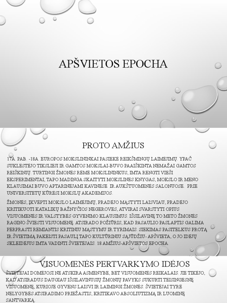 Apšvietos Epocha | PDF