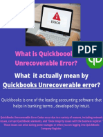 How To Fix QuickBooks Unrecoverable Error?