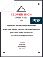 Blue and Red Formal School Lunch Menu
