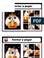 Halloween Cortar y Pegar Puzzles 4 A 7 Años