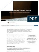 Unashamed of The Bible: Ten Aspirations For Christian Communicators