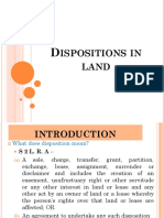 3. Dispositions in Land