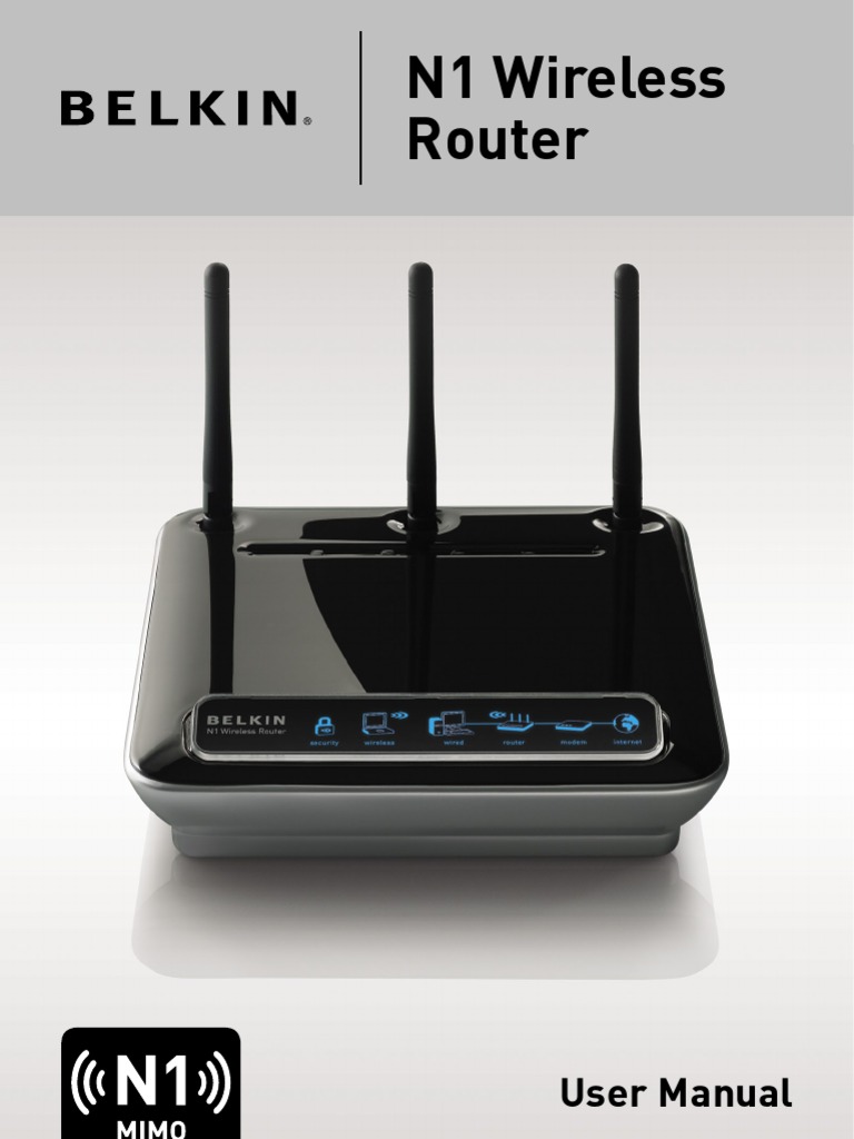 Belkin N1 Wireless Router PDF Ip Address Computer Network