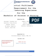 In Partial Fulfilment of The Requirement For The Related Learning Experience For The Bachelor of Science in Nursing