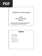 IEEE 802.15.4 and Zigbee: Outline