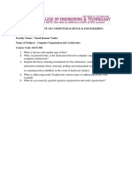 Department of Computer Science & Engineering Unit-1 Assignment-1 Faculty Name: Vinod Kumar Yadav Name of Subject: Course Code: KCS-302