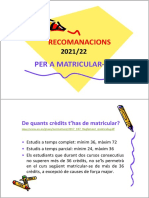 Informacio Matricula Segon - Tercer - Quart - 2021 - 2022