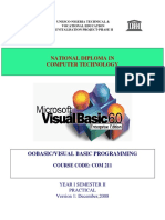 Com 211 Oobasicvisual Basic Programming Practical