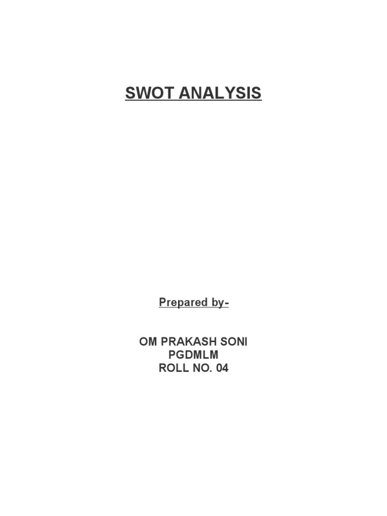 SWOT Analysis for Strategic Planning | PDF | Swot Analysis | Business