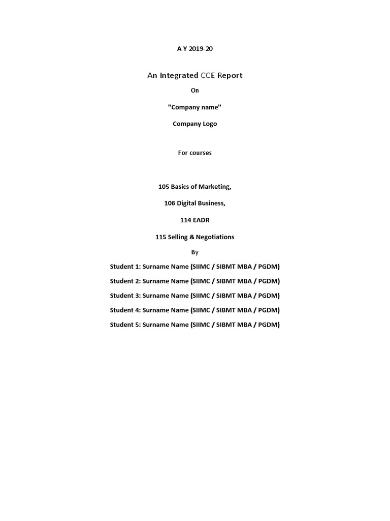 Integrated CCE Report on Marketing Courses | PDF | E Commerce | Marketing